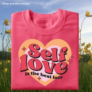 Self Love Pastel Heart mental heath sweatshirt